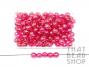 Acrylic Faceted 7mm Ball - Transparent Fuchsia with Rainbow Coating